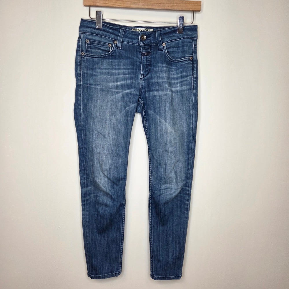 Closed Baker Slim Fit Jeans Women Medium Wash Blue Denim X-Pocket Low Rise
